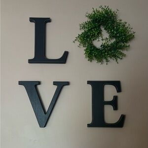 Die Cut "Love” With Faux Greenery Wreath